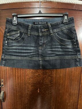 Urban Behavior Washed Denim Mini Skirt
